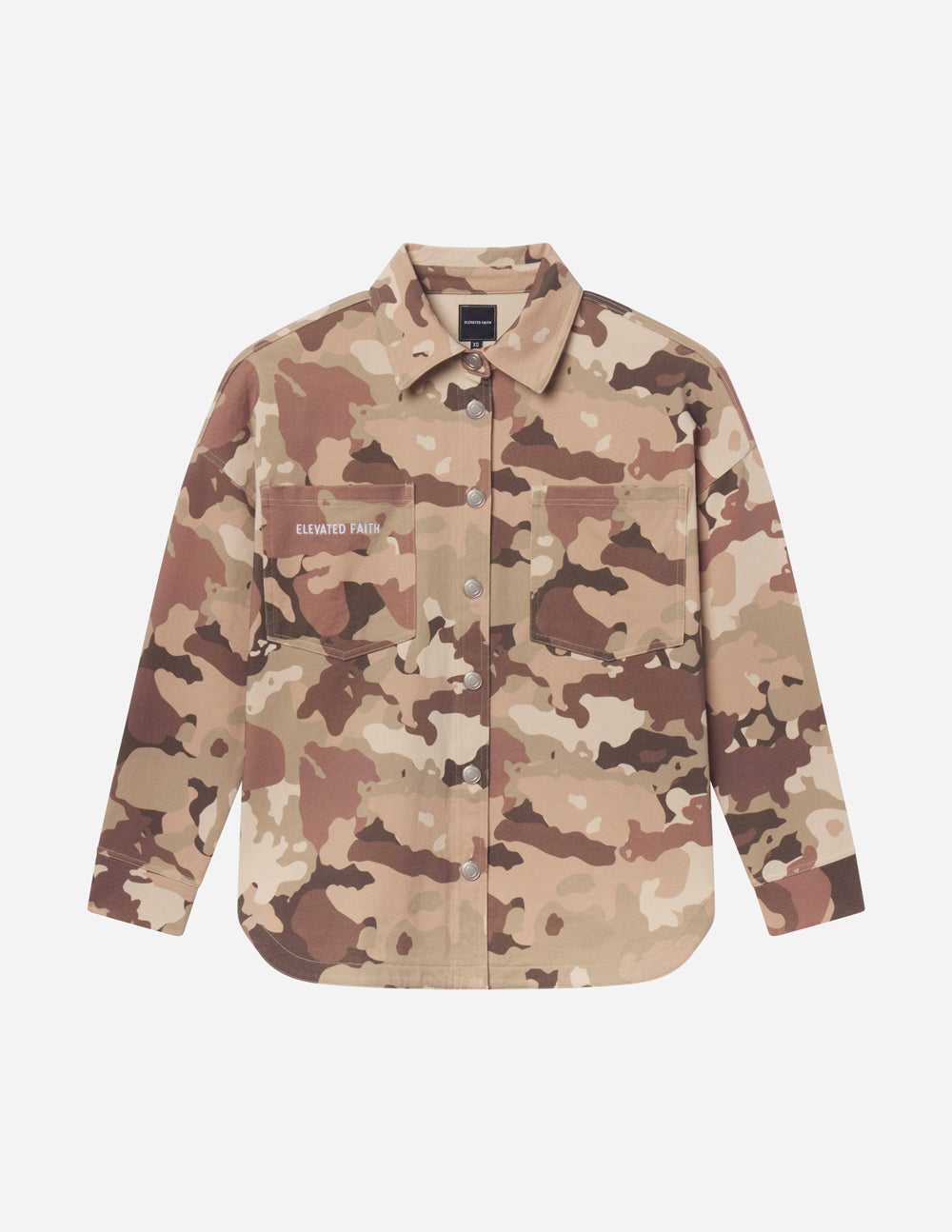 What a Friend in Jesus Camo Shacket